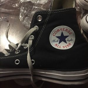 high top black converse | size women’s 10